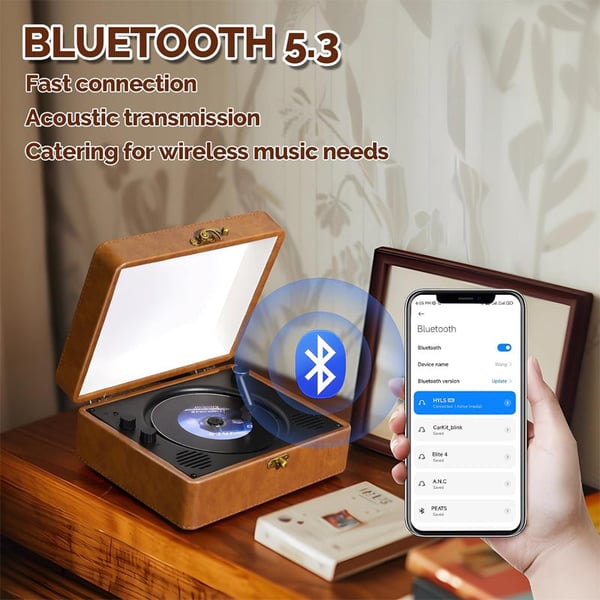 EchoClassic – Vintage Style Bluetooth CD Player