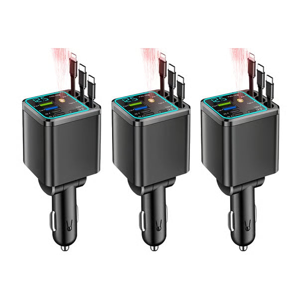 ChargeFlow Pro | 7-in-1 Retractable Car Power Hub
