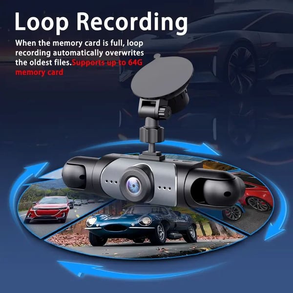 DriveScope – 4 Lens 360° Car Dash Camera System
