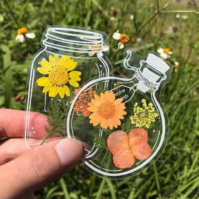 BloomLeaf – Clear Botanical Dried Flower Bookmarks