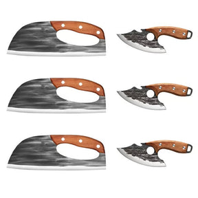 BladeForge – Hand Forged Chef & Cleaver Set