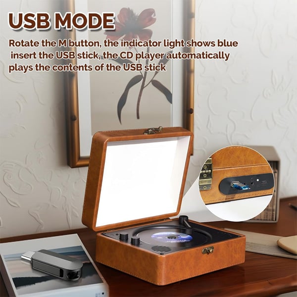 EchoClassic – Vintage Style Bluetooth CD Player