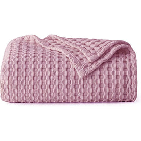 CloudWeave – Breathable Luxury Waffle Blanket