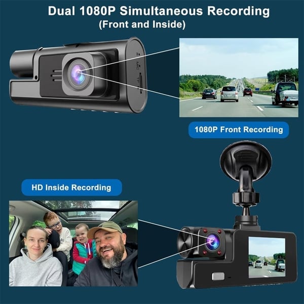 DriveVision | 1080P Dual-Lens WiFi Dashcam Recorder