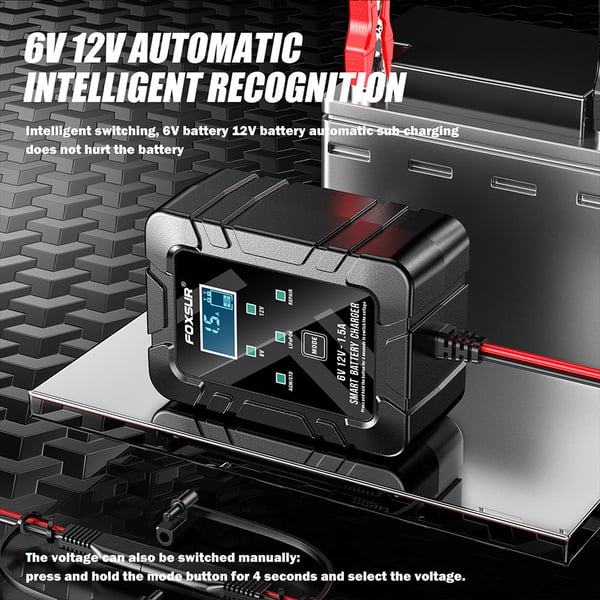 AutoSense – 6V/12V Intelligent Voltage Recognition Charger
