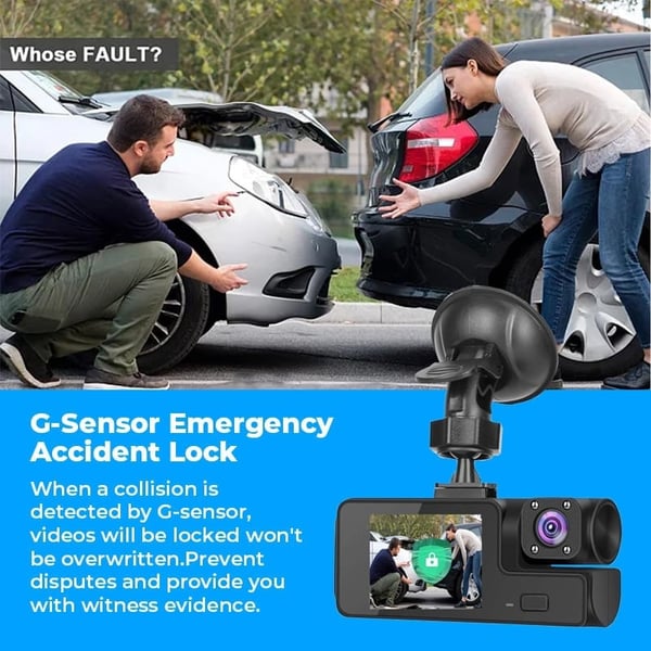 DriveVision | 1080P Dual-Lens WiFi Dashcam Recorder