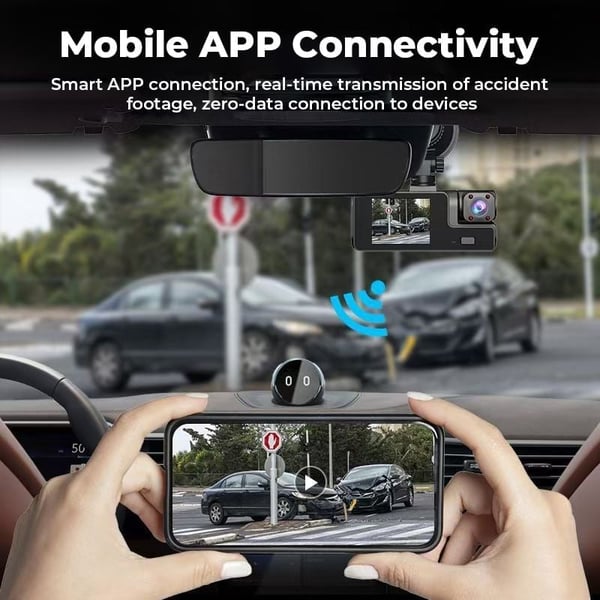 DriveVision | 1080P Dual-Lens WiFi Dashcam Recorder