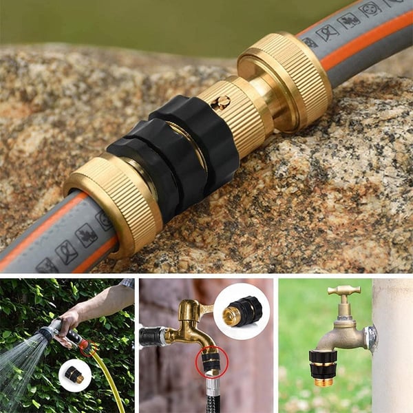 HydroLock – 3/4” Garden Hose Fast Connector Kit