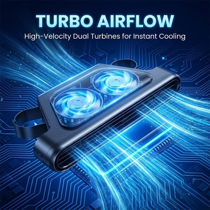 CoolDrive – Headrest Fan Car Dual Turbo Cooling System