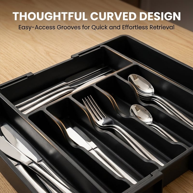 FlexiSort – Expandable Drawer Organizer