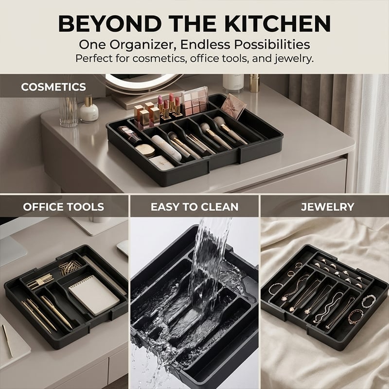 FlexiSort – Expandable Drawer Organizer