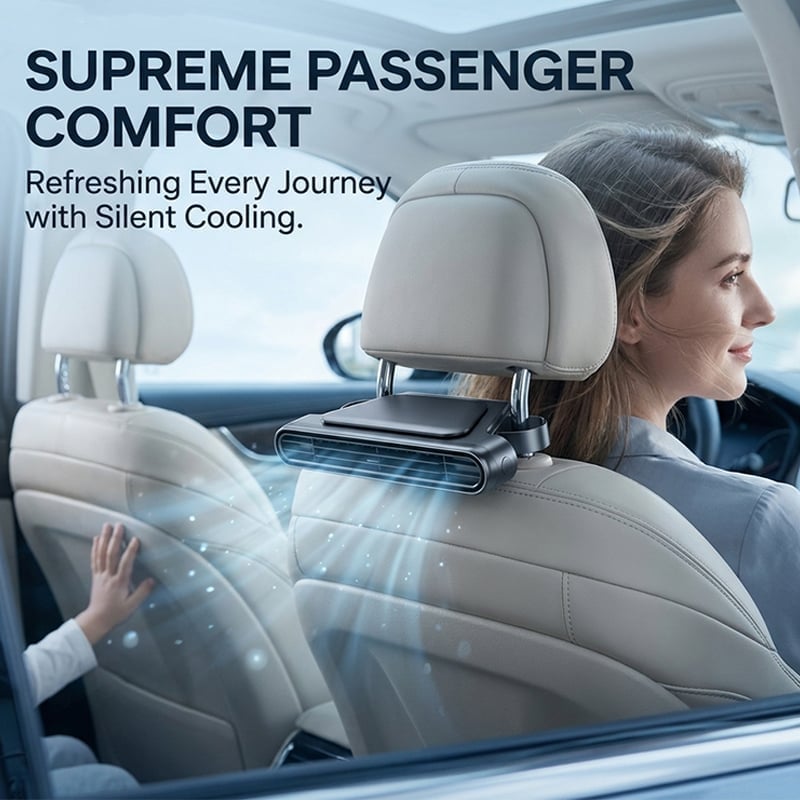 CoolDrive – Headrest Fan Car Dual Turbo Cooling System
