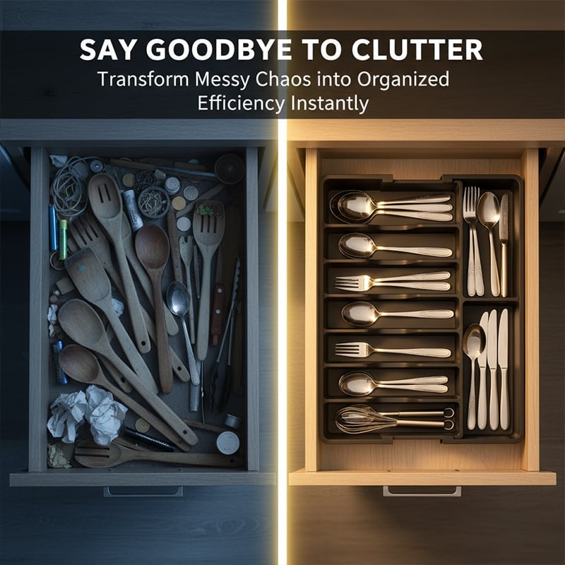 FlexiSort – Expandable Drawer Organizer