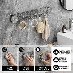 WallSnap Hooks – Reusable Suction Holders