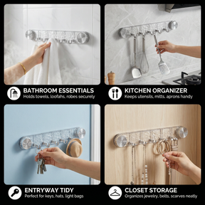 WallSnap Hooks – Reusable Suction Holders