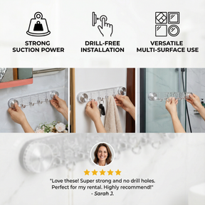 WallSnap Hooks – Reusable Suction Holders