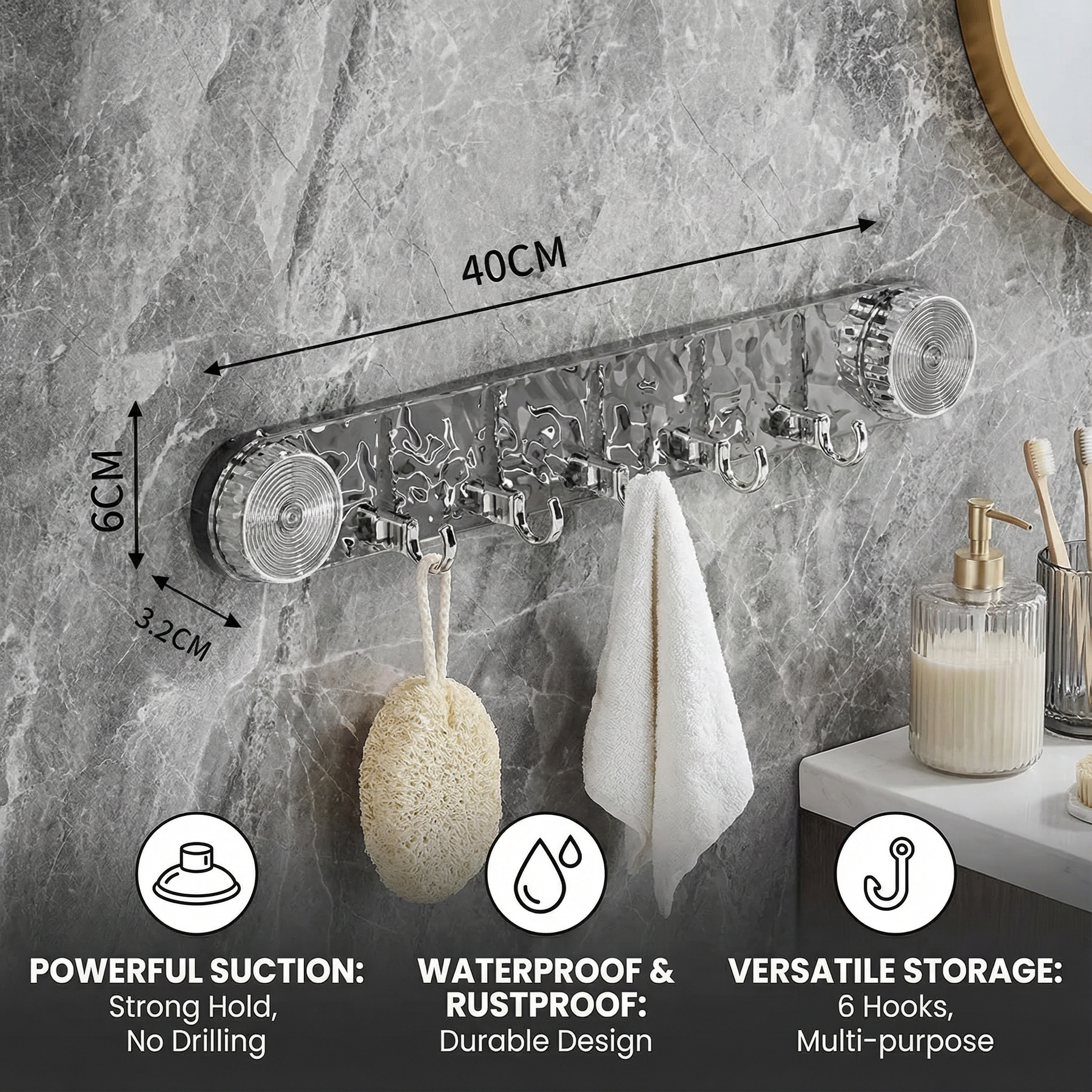 WallSnap Hooks – Reusable Suction Holders