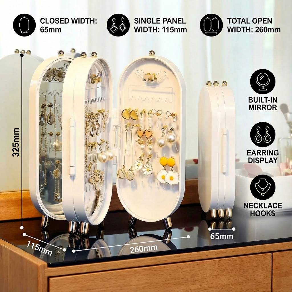 DivaDock – Elegant Mirror Jewelry Organizer